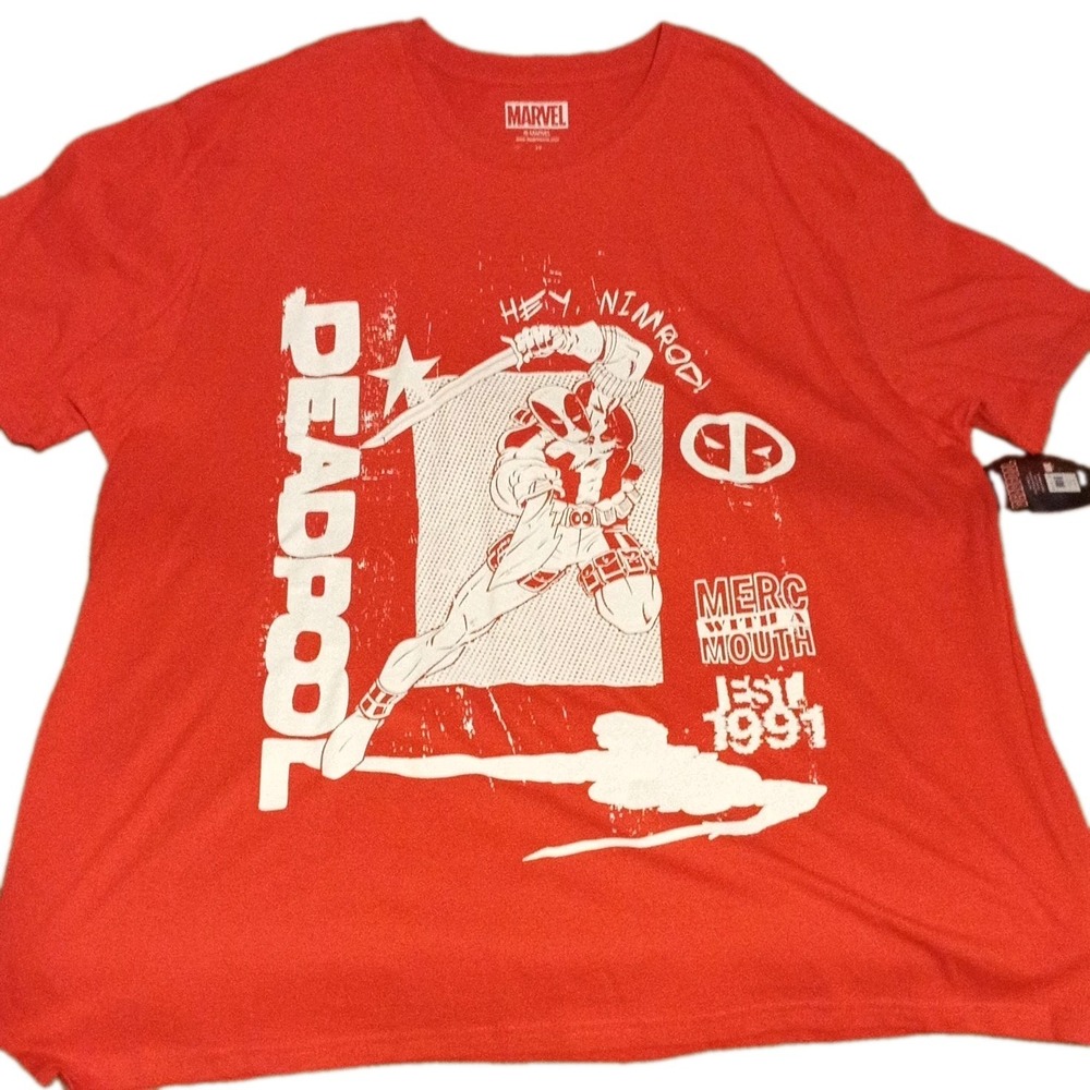 NWT Marvel Deadpool Men's Big & Tall 3X HEY NIMROD! Merc w/ a Mouth S/S T-Shirt